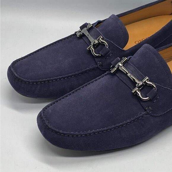 Ferragamo Parigi Gancini Suede Driving Loafer size 12 - Picture 3 of 12